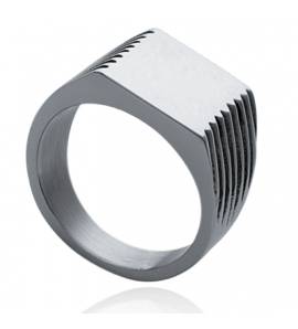 Man stainless steel Naxos square ring