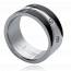 Man stainless steel Ruthénium 2 black ring 2