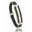 Man stainless steel Séisme black bracelet mini
