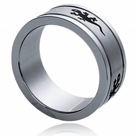 Man stainless steel Salamandre du midi  ring