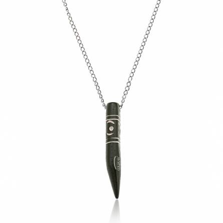 Man stainless steel Sergios grey necklace
