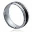 Man stainless steel Symbolique émail black ring mini