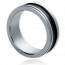 Man stainless steel Symbolique black ring mini