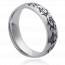 Man stainless steel Tribal 1 black ring mini