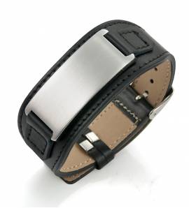 Man stainless steel Zeus black bracelet