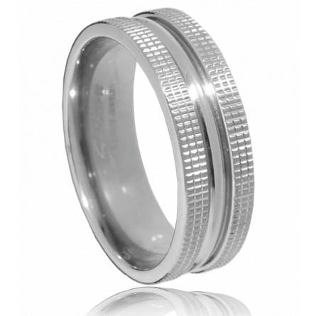 Man titanium  mouve ring