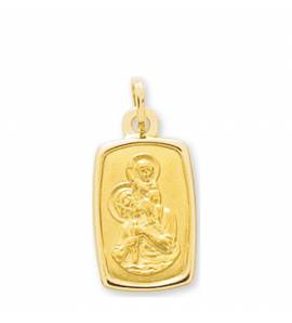 Pendentif Homme Médaillon Saint Christophe encadré