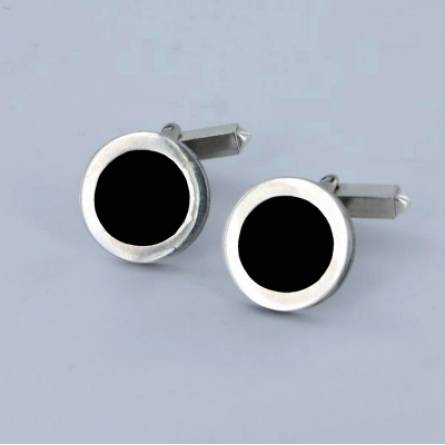 Minimalist Silver Resin Cuff Link