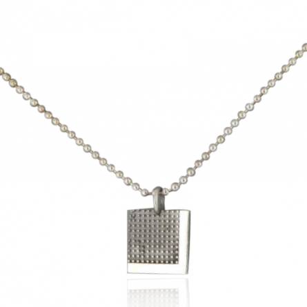 Minimaliste pixellisé grey necklace