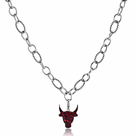 Necklace Red Bull dual mesh