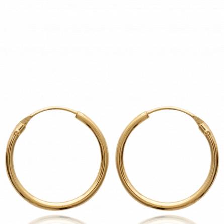 Ohrringe frauen goldplattiert Classique 1.8 cm hoops