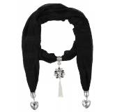 Pañuelo mujer Zéline corazón negro