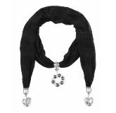 Pañuelo mujer Zena corazón negro