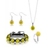 Parure Shamballa Jaune Varina