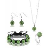 Parure shamballa verte Vanny