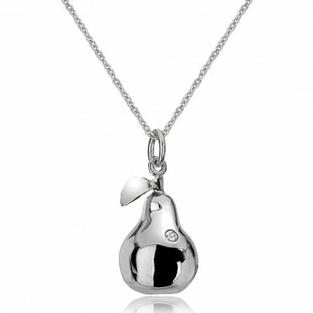 Passionate Heart Diamond Silver Necklace