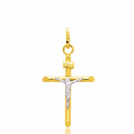 Pendentif 2 Or Croix Christ Ivan