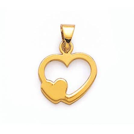 Pendentif amour porté