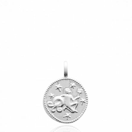 Pendentif argent rhodié astro Verseau