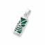 Pendentif argent Tiki issiaga vert mini