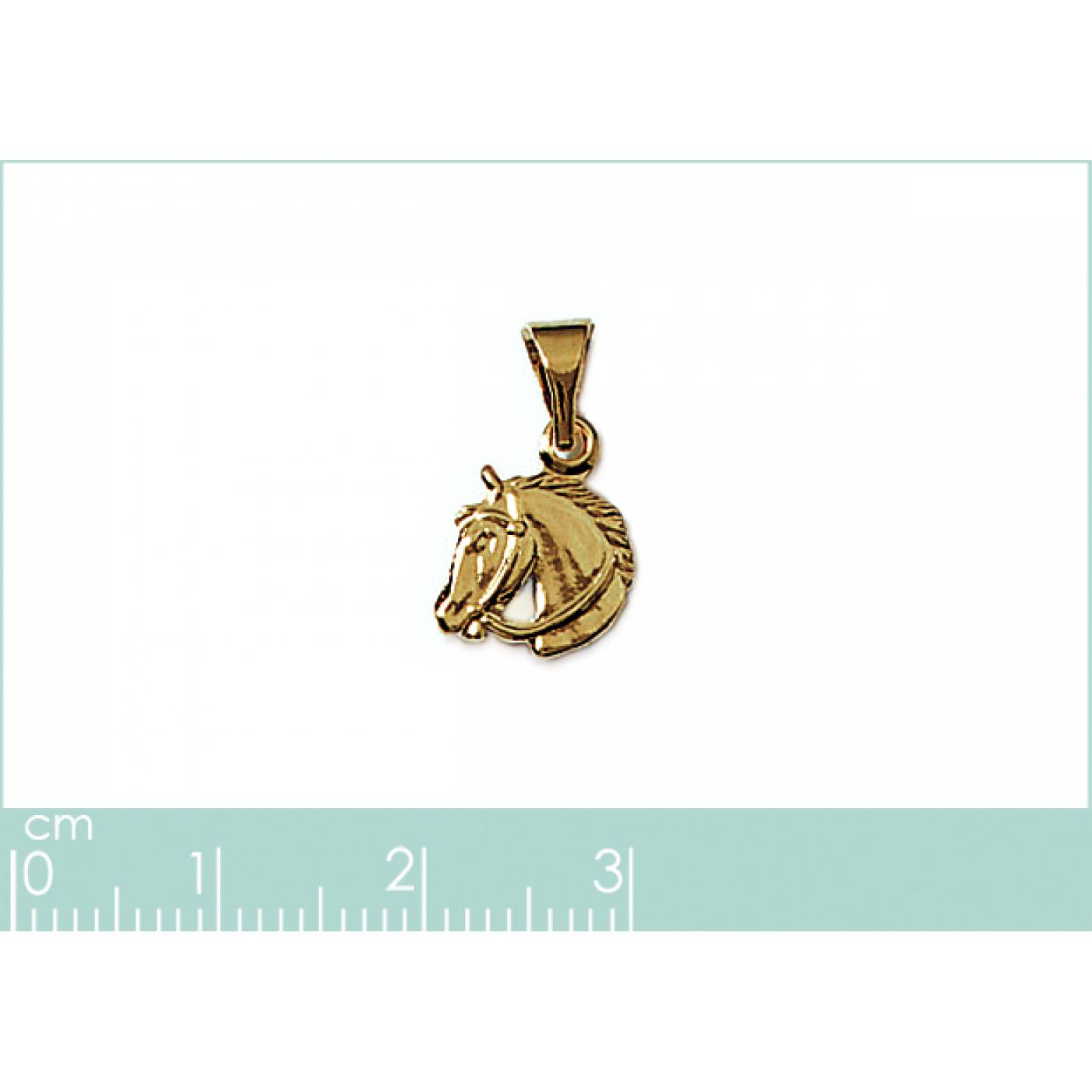 Pendentif jockey en or massif 14 carats. bijoux de sport