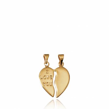 Pendentif Coeur Fendu I love you