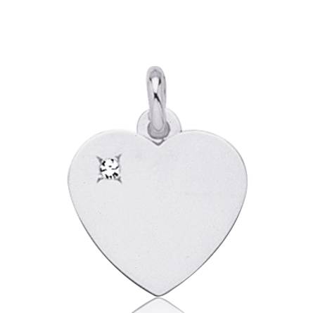 Pendentif Coeur Or Blanc Venus