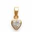 Pendentif coeur zircon immergé mini