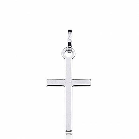 Pendentif Croix Or Blanc Foma