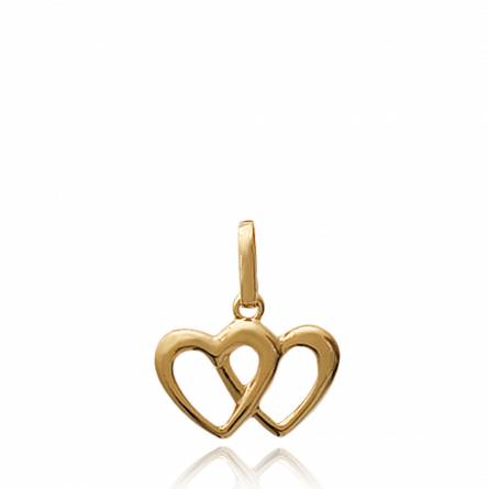 Pendentif Double coeur ajourés