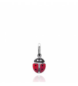 Pendentif enfant argent Catina rouge