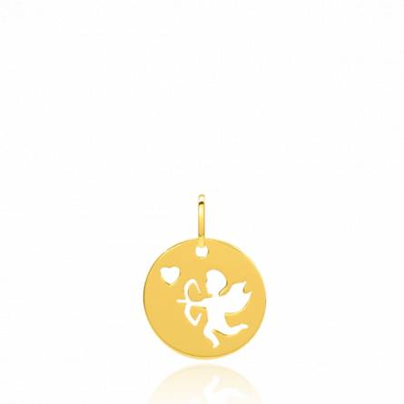 Pendentif enfant plaqué or Cupido ronde