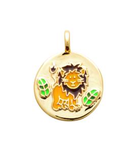 Pendentif enfant plaqué or Murana ronde