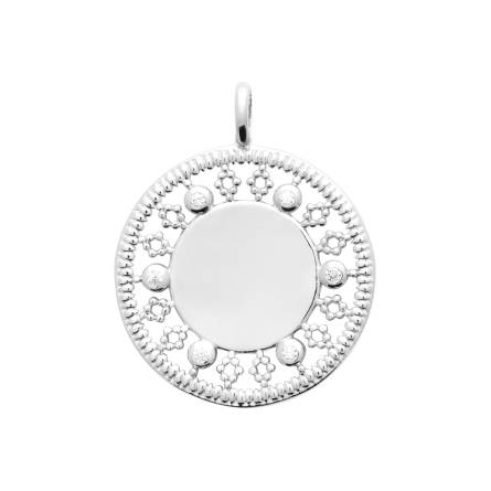 Pendentif femme argent Dony ronde