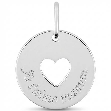 Pendentif femme argent Hamya ronde