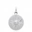 Pendentif femme argent Strass étoilé ronde mini