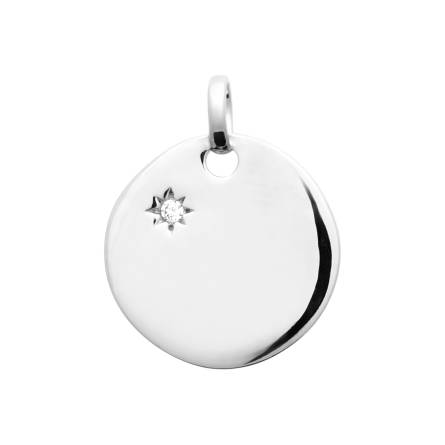 Pendentif femme argent Woya ronde