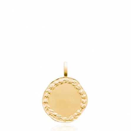 Pendentif femme plaqué or Episya ronde