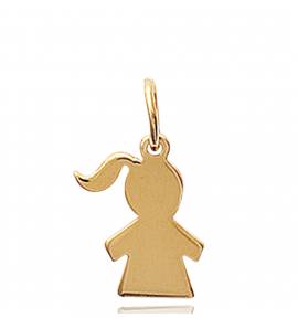 Pendentif femme plaqué or Forme fille