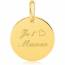 Pendentif femme plaqué or Maen ronde mini
