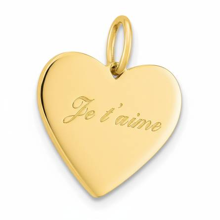 Pendentif femme plaqué or Orya coeur