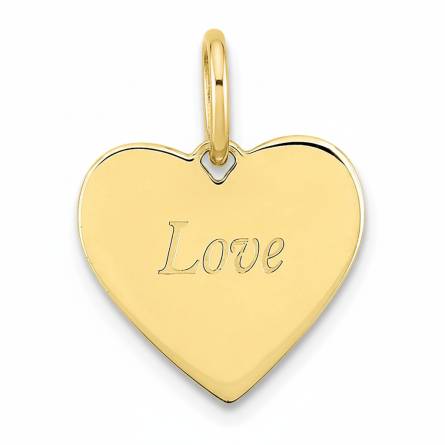 Pendentif femme plaqué or Reina coeur