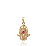Pendentif Khamsa rouge