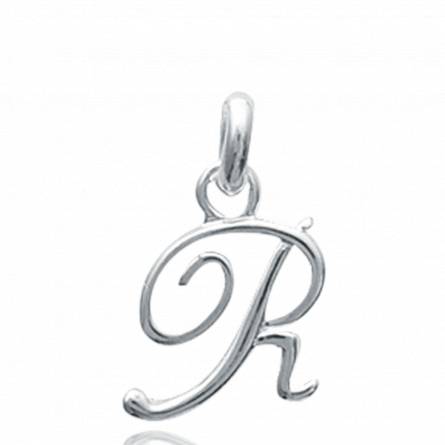 Pendentif lettre R argent traditionnel