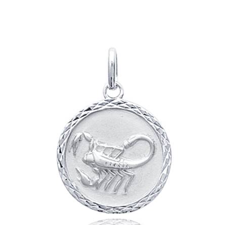 Pendentif médaillon argent scorpion