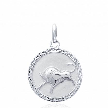 Pendentif médaillon argent taureau