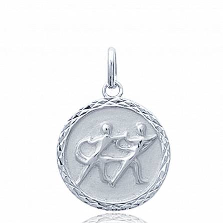 Pendentif médaillon gémeau