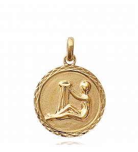 Pendentif médaillon verseau