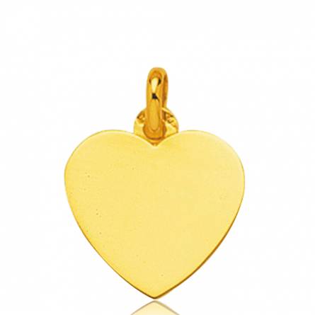 Pendentif or Arista coeur jaune