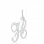 Pendentif or blanc lettre H traditionnel mini